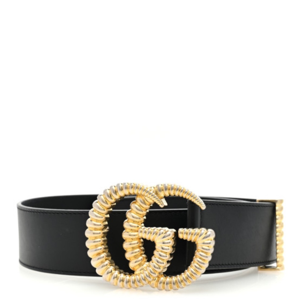 Gucci Leather belt with torchon Double G buckle in original box size 100